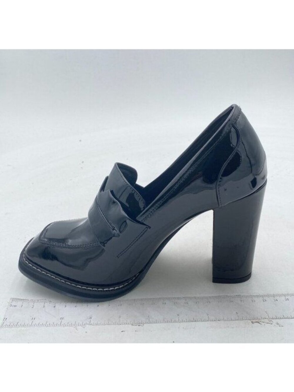 FOWT Women Closed Almond Toe Pumps Chunky Block High Heels Loafers